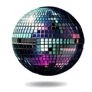 Shimmering Disco Ball PNG image with transparent background