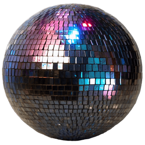Shimmering Disco Ball PNG image with transparent background