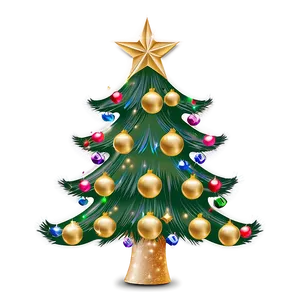 Shimmering Noel Tree Png Pde94 PNG Image