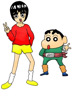 Shin Chanand Friend Cartoon Characters PNG Image