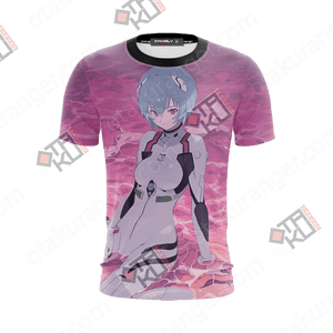 Shin Seiki Evangelion Ayanami Rei 3d T-shirt - Evangelion Eva 01 Hoodie, HD Png Download PNG image with transparent background