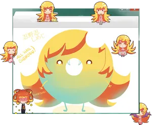 Shinobu Character Concept Art PNG Image