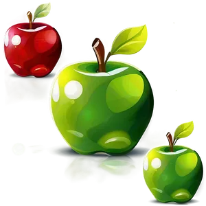 Shiny Apple Cartoon Png Gto46 PNG Image