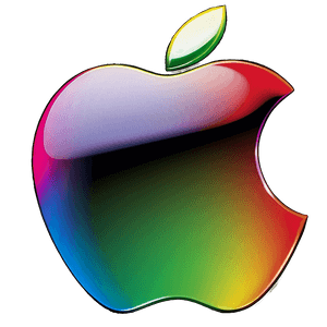 Shiny Apple Logo Artwork PNG 05232024 PNG with transparent background
