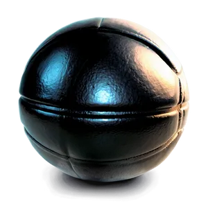 Shiny Black Basketball Artwork Png 9 PNG Image