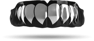 Shiny Black Mouthguard Product PNG image with transparent background