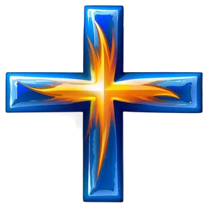 Shiny Blue Cross Symbol Png Ovr58 PNG Image