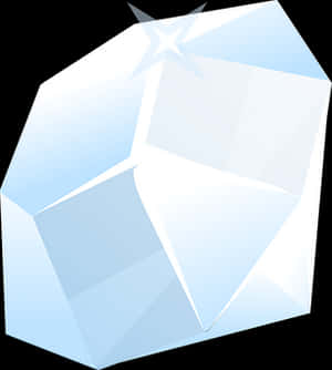 Shiny Blue Crystal Illustration PNG image with transparent background