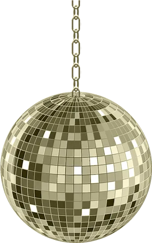 Shiny Disco Ball Hanging PNG Image