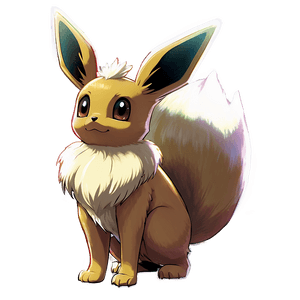 Shiny Eevee Encounter PNG qny74 PNG image with transparent background