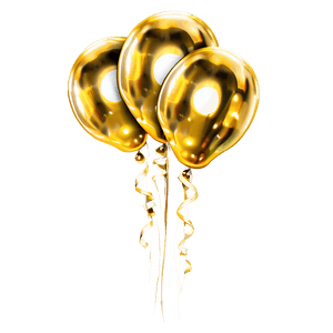 Shiny Gold Balloons PNG 27 PNG