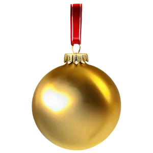 Shiny Gold Christmas Bauble Png Fug5 PNG Image