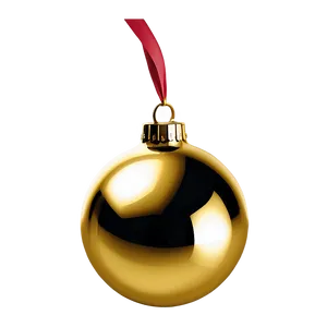 Shiny Gold Christmas Bauble Png Jve PNG Image