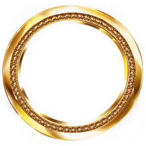 Shiny Gold Circle Frame PNG 27 PNG