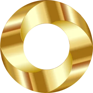 Shiny Gold Circle Graphic PNG Image