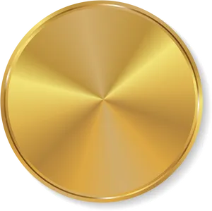 Shiny Gold Coin Graphic PNG Image