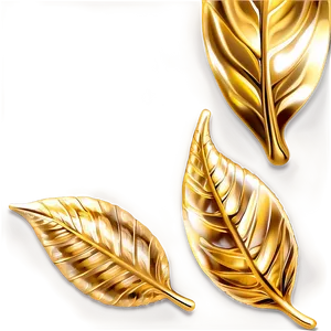 Shiny Gold Leaves Decoration Png Ujo PNG Image