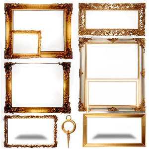 Shiny Gold Square Frame Png Fbe41 PNG Image