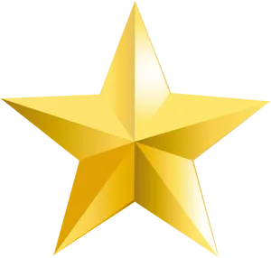 Shiny Gold Star Graphic PNG Image