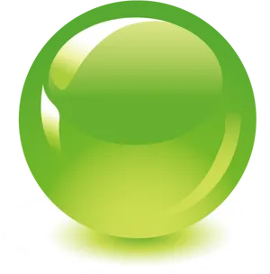 Shiny Green Glass Sphere PNG Image