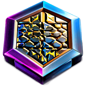 Shiny Hexagon Emblem PNG hhq PNG image with transparent background