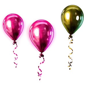 Shiny Pink Balloons Decoration Png 06122024 PNG Image