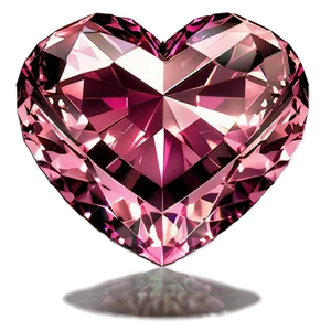 Shiny Pink Diamond Heart Clipart Png Mih PNG Image