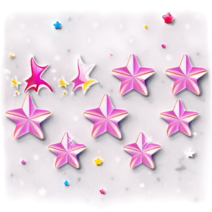 Shiny Pink Stars Png Okn PNG Image