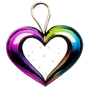 Shiny Rainbow Heart PNG lrc PNG with transparent background
