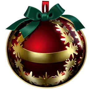 Shiny Red Ornament Png Alm98 PNG Image