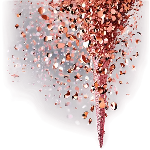 Shiny Rose Gold Glitter Particles Png 84 PNG Image