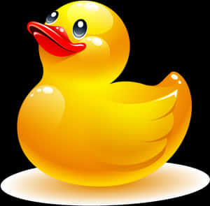 Shiny_ Rubber_ Duck_ Illustration PNG image with transparent background