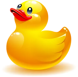 Shiny_ Rubber_ Duck_ Illustration PNG Image