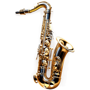 Shiny Silver Saxophone PNG 80 PNG