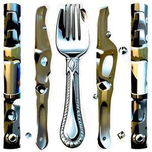 Shiny Silverware Set PNG ycy PNG