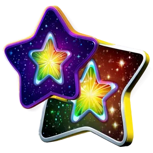 Shiny Star Sticker Png Exr PNG Image