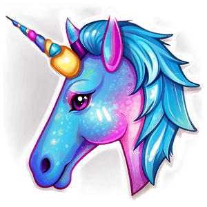 Shiny Unicorn Sticker PNG saa PNG with transparent background