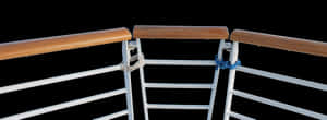 Ship Ladderand Railings Against Black Background PNG image with transparent background