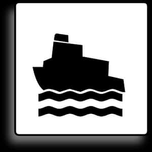 Ship Silhouette Icon PNG image with transparent background