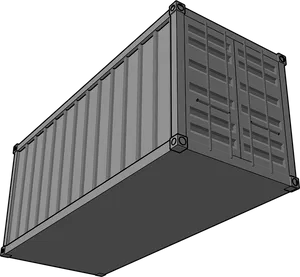 Shipping Container Illustration PNG Image