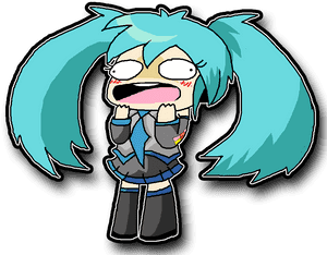 Miku Omg Face By Derp-girl2001 - Omg Miku, HD Png Download PNG image with transparent background