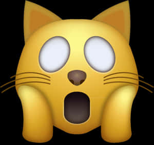 Shocked Cat Face Emoji PNG image with transparent background
