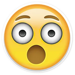 Shocked Face Emoji Expression PNG Image