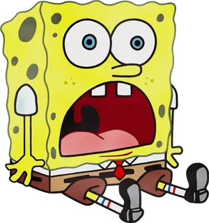 Shocked Sponge Bob Square Pants PNG Image