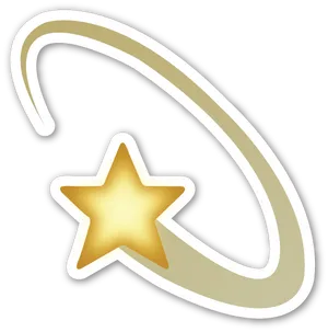 Shooting Star Emoji Glow PNG Image