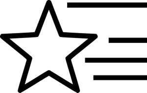 Shooting Star Outline PNG Image