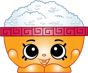 Shopkins Character Rice Bowl Smile.png PNG Image