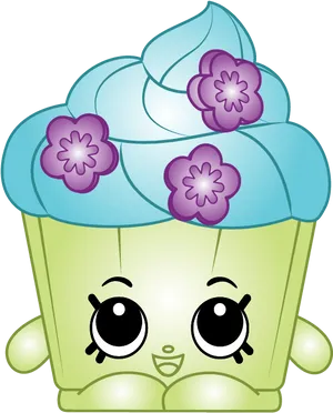 Shopkins Cupcake Character PNG Image