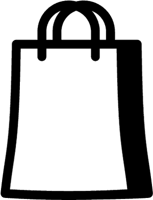 Shopping Bag Icon Simple Design PNG image with transparent background