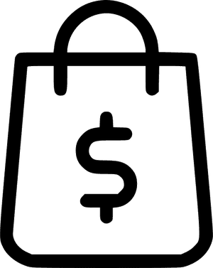 Shopping Bag Shop Money Finance Dollar - Icon Png Shopping Bag, Transparent Png PNG